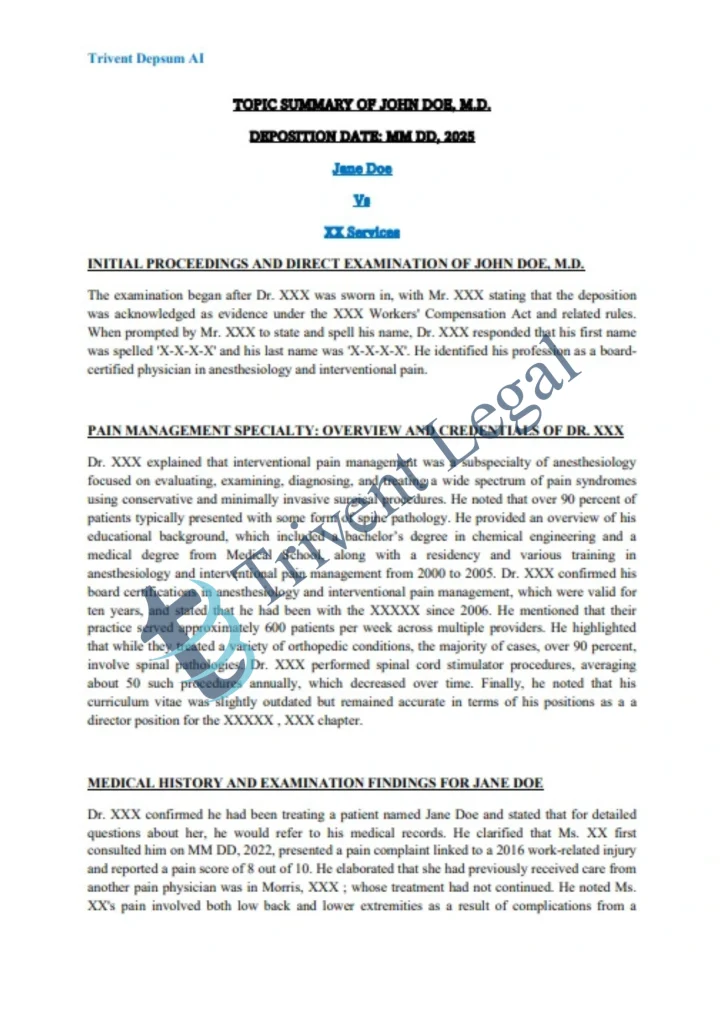 Topic Summary Sample